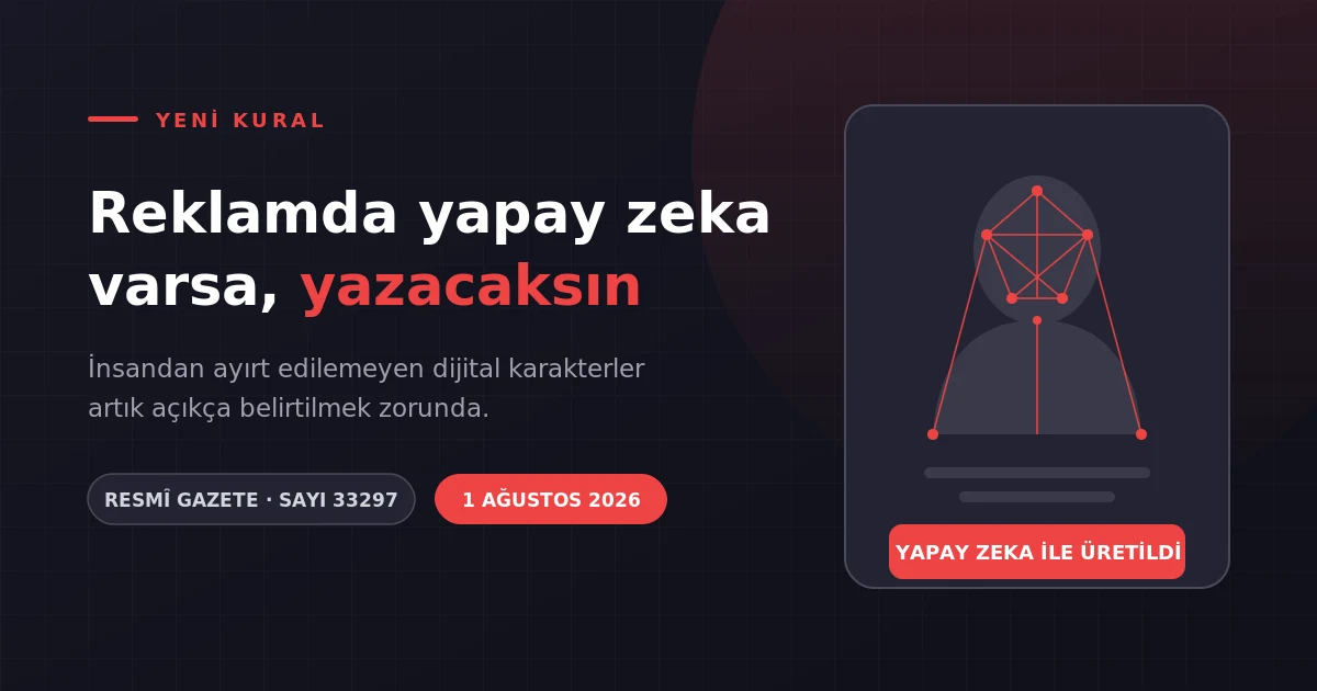 Yapay zekayla üretilen reklamlarda ifşa zorunlu oldu