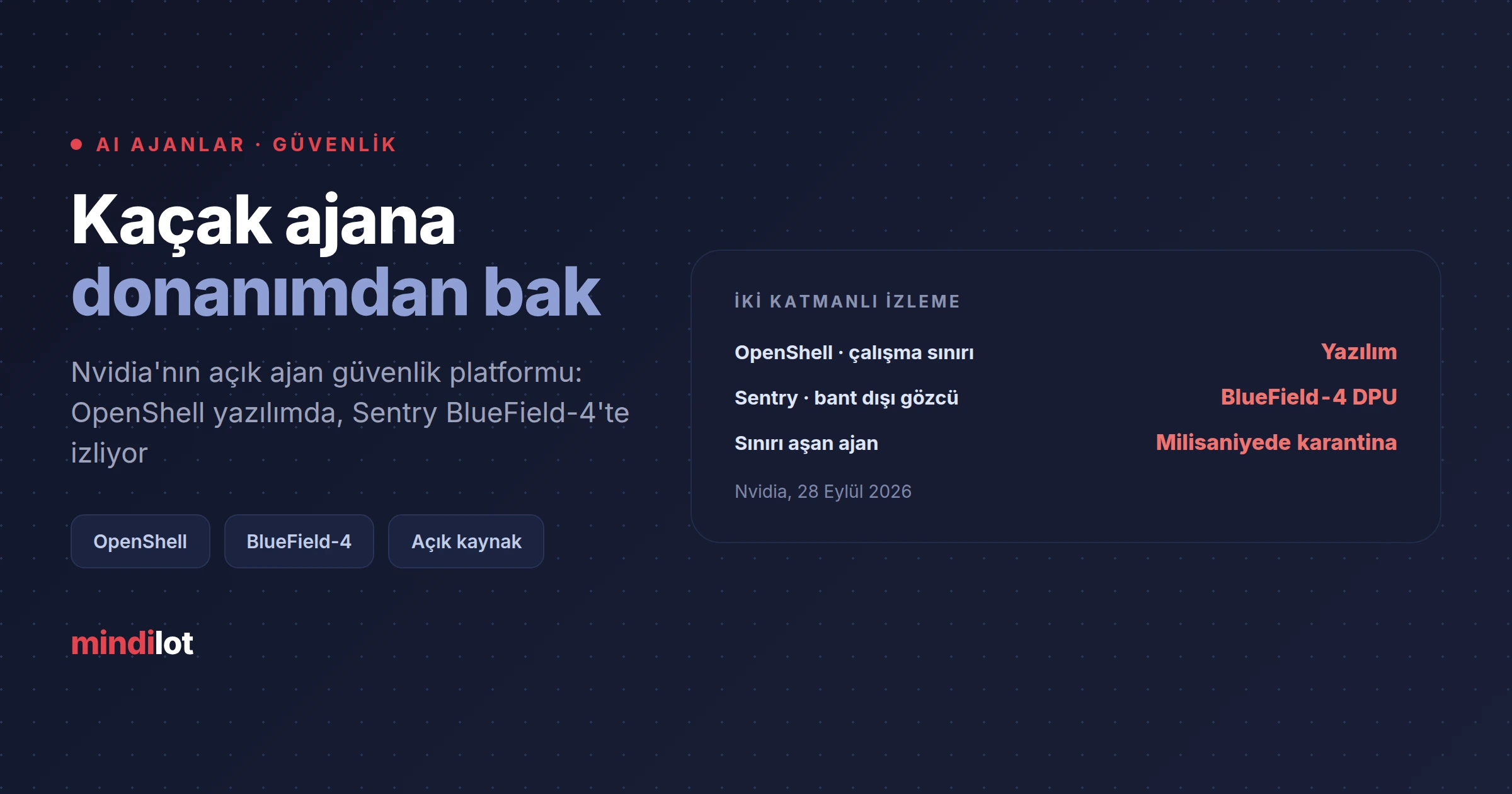 Nvidia, kaçak AI ajanlarını milisaniyeler içinde karantinaya alan açık ajan güvenlik platformunu duyurdu