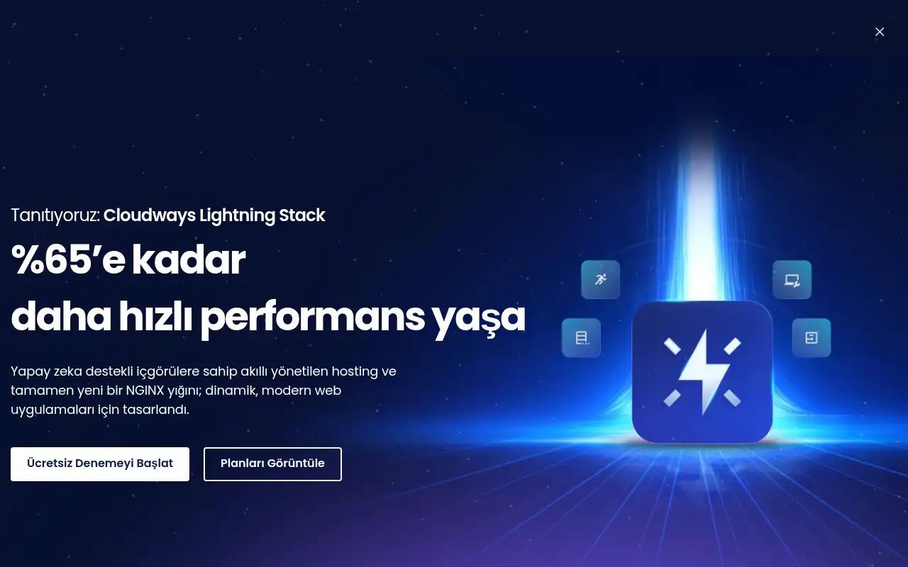 Cloudways ekran görüntüsü
