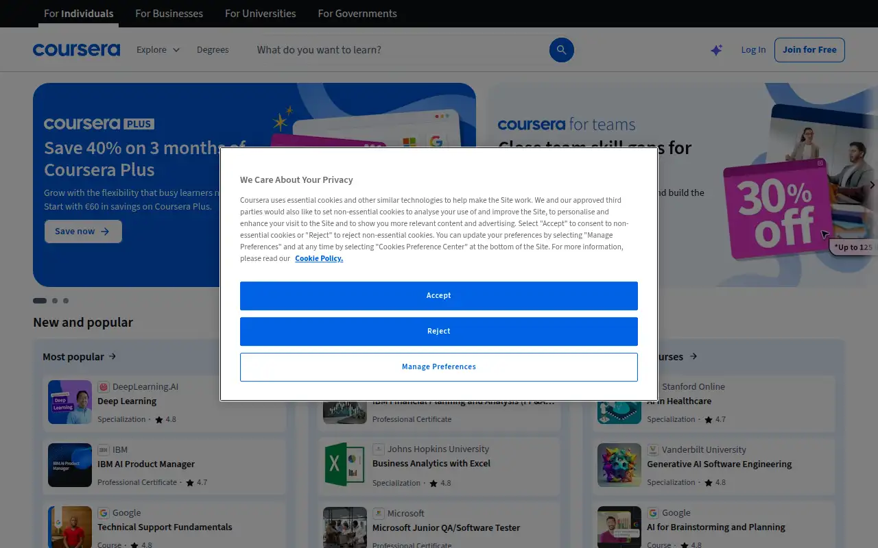 Coursera ekran görüntüsü