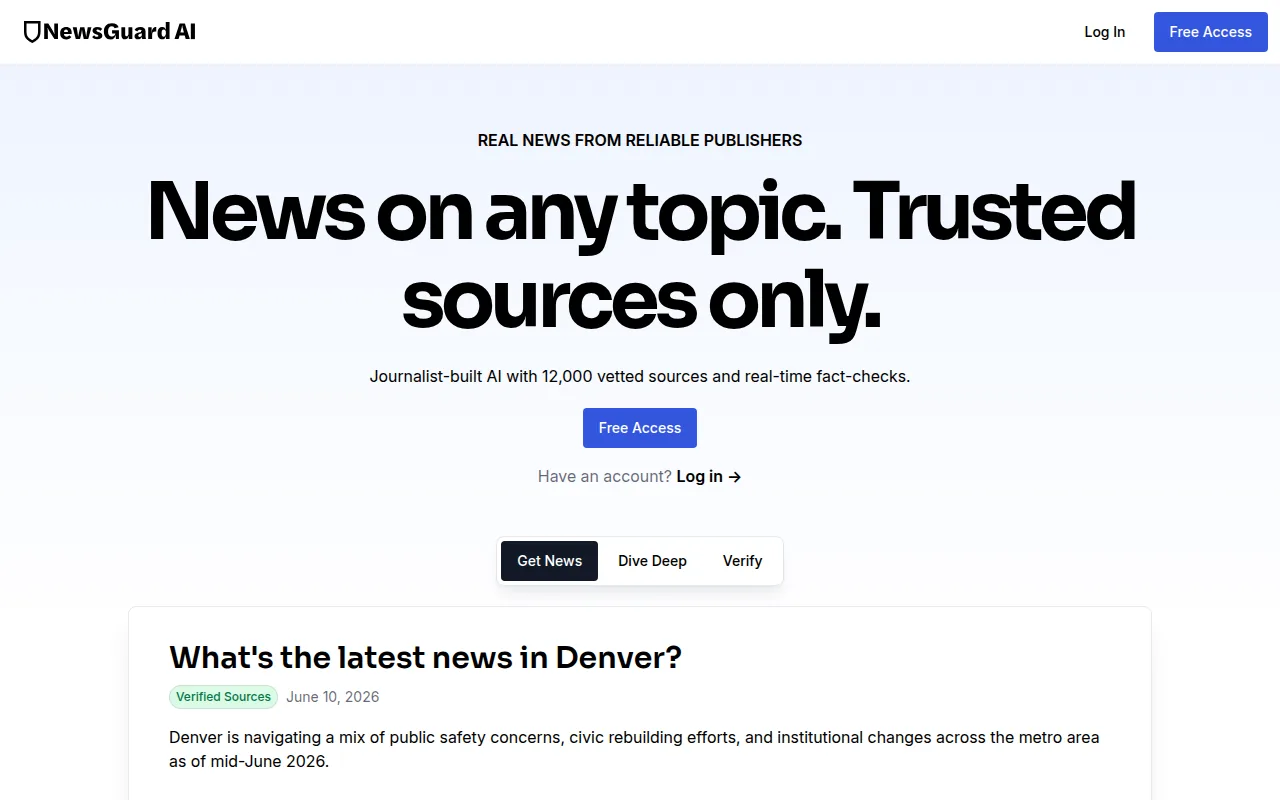 NewsGuard AI ekran görüntüsü