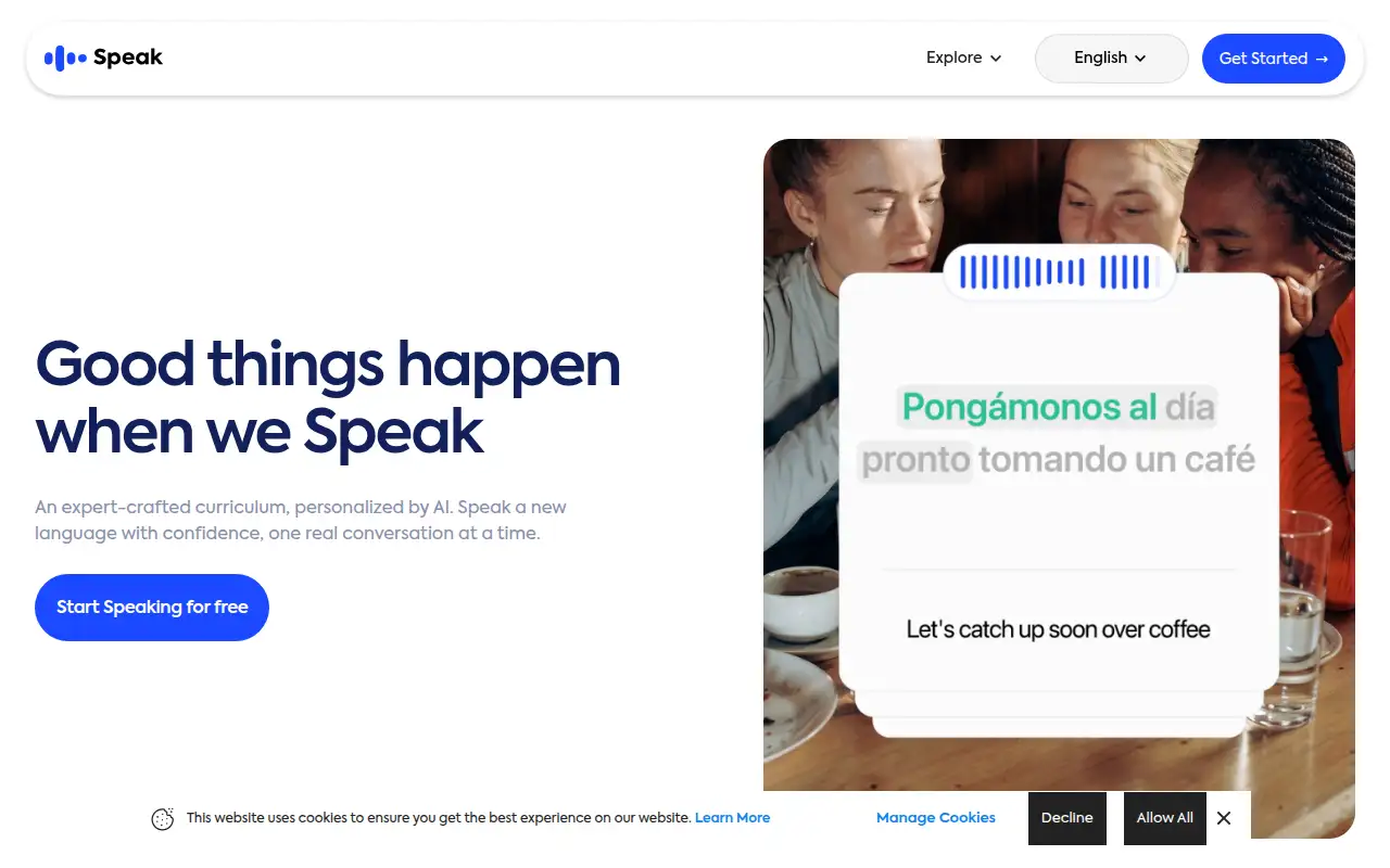 Speak ekran görüntüsü